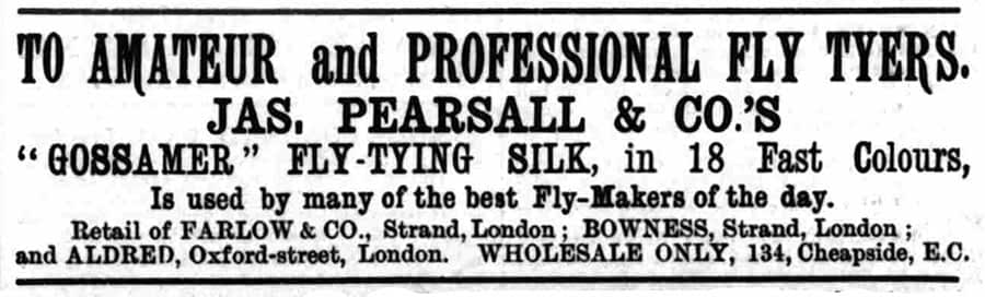 Pearsall's Gossamer Flytying Silk Advert