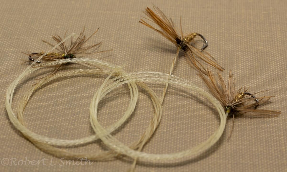 traditional north country spider on a horsehair leader